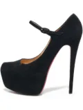 Christian Louboutin Pre-Owned 165mm suede platform pumps - Black