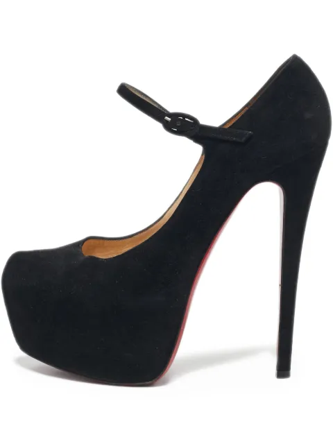 Christian Louboutin Pre-Owned zapatillas de gamuza con plataforma de 165mm