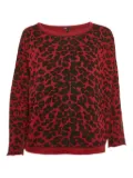 Maje leopard-print sweater - Red