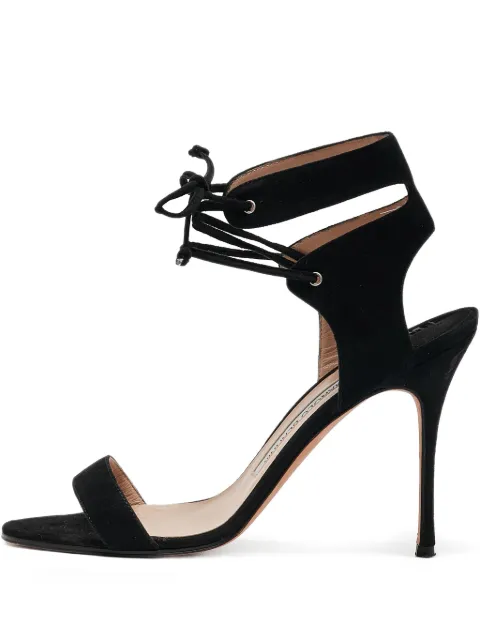 Manolo Blahnik cut-out ankle-strap high-heeled sandals
