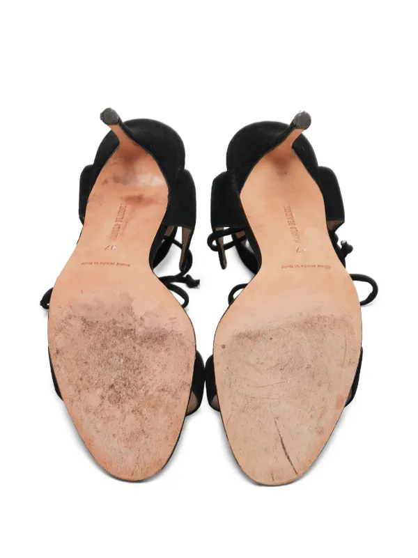 MANOLO BLAHNIK ブラックハイヒールサンダル Manolo Blahnik カットアウト ハイヒール サンダル | ブラック