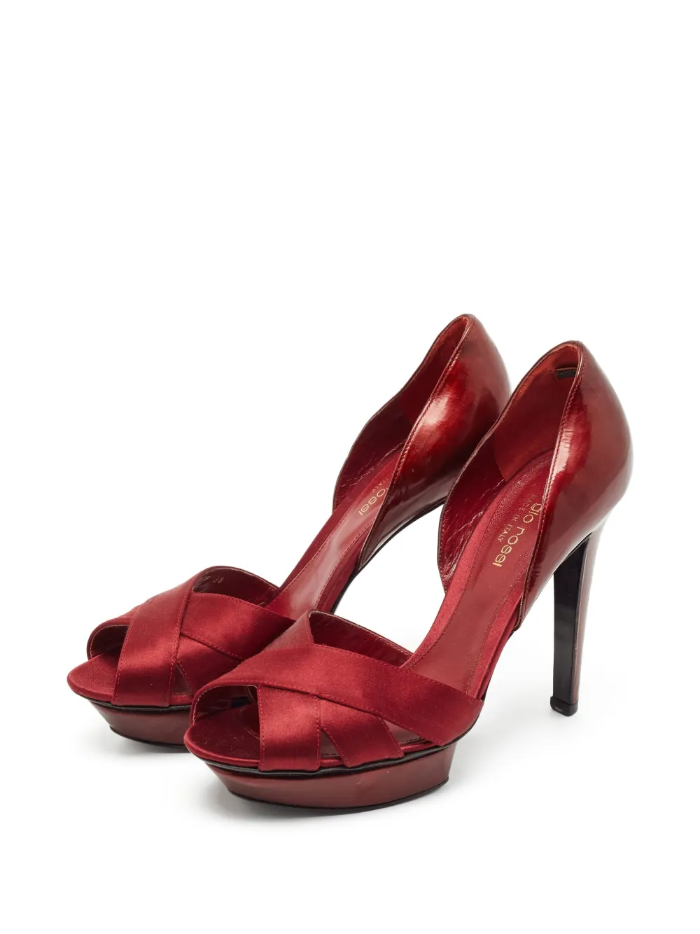 Sergio Rossi pre-owned 115mm satin peep-toe pumps | Image 2