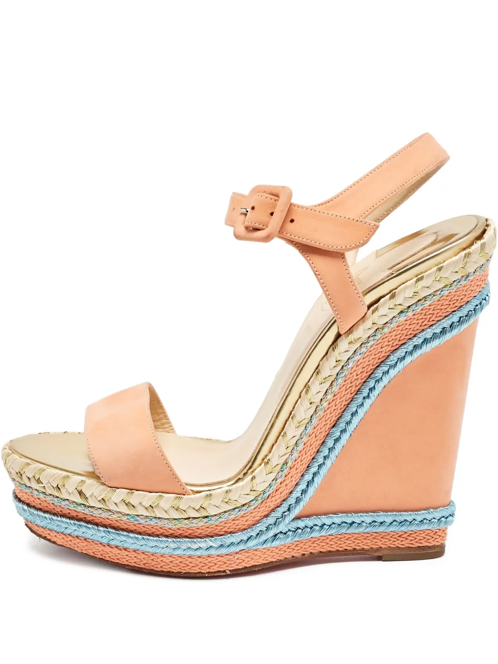 Christian Louboutin Pre-Owned 130mm Duplice wedge sandals | Pink | Image 1