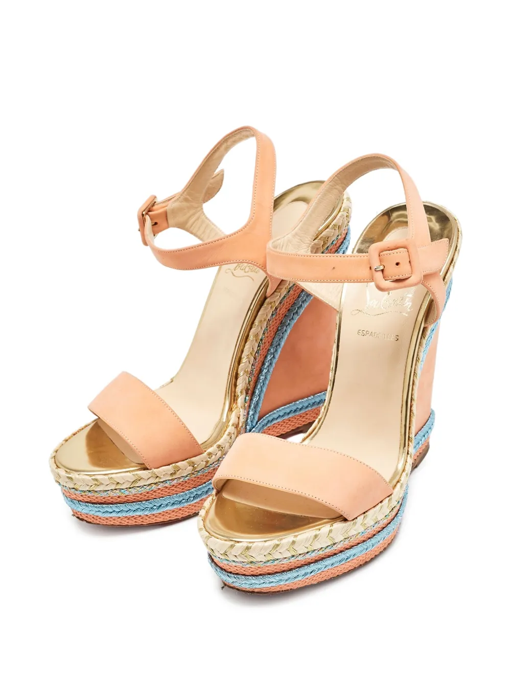 Christian Louboutin Pre-Owned 130mm Duplice wedge sandals | Image 2