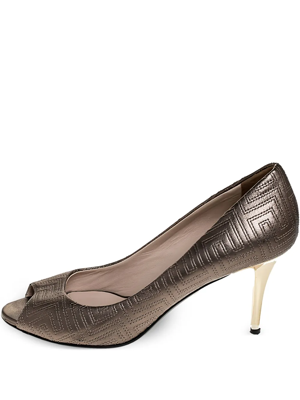 Pre-owned Versace 80mm Embroidered Pumps
