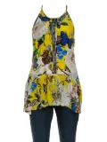 Roberto Cavalli Vintage floral-print peplum top - Yellow