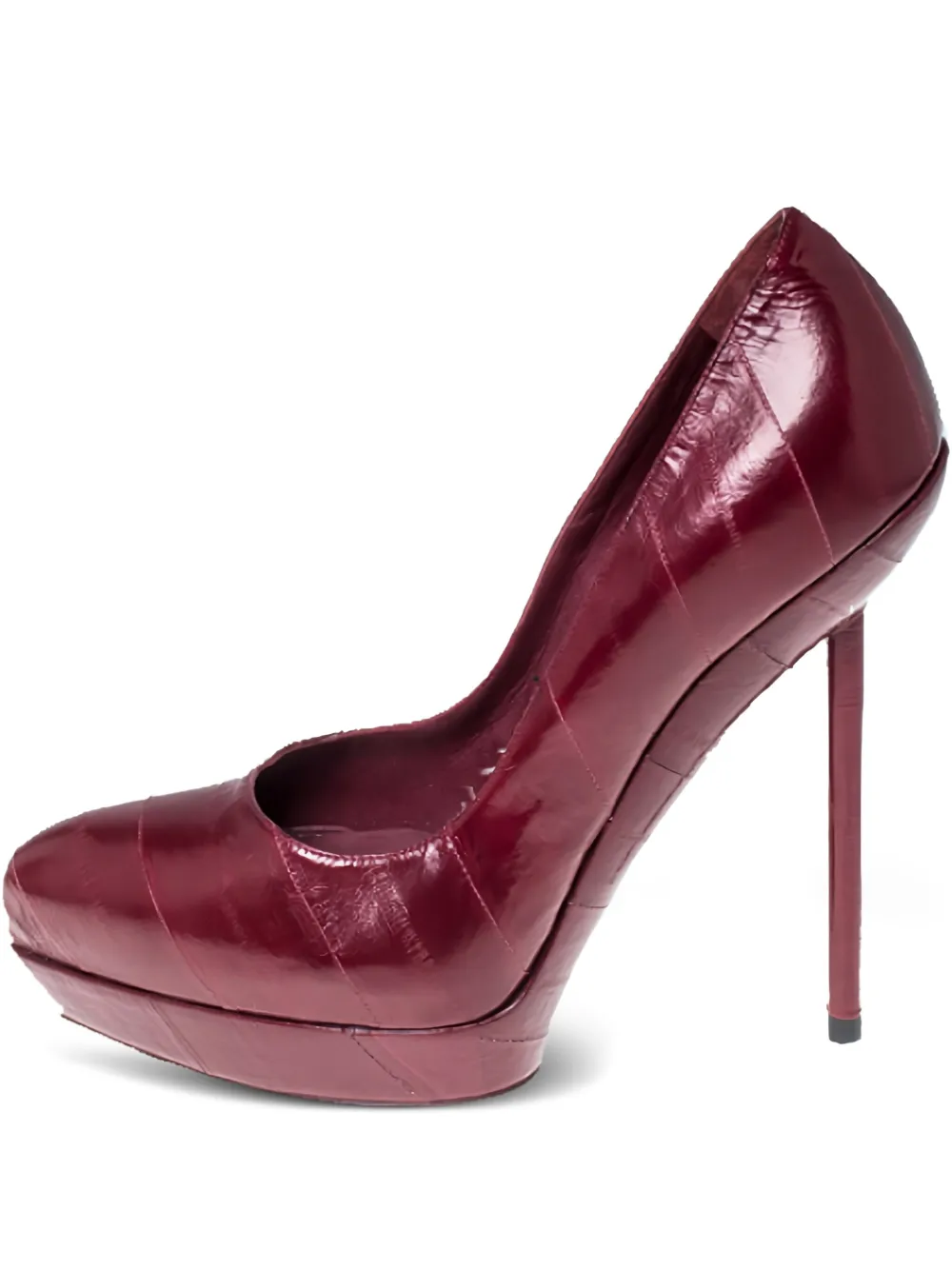 105mm Divine leather platform pumps