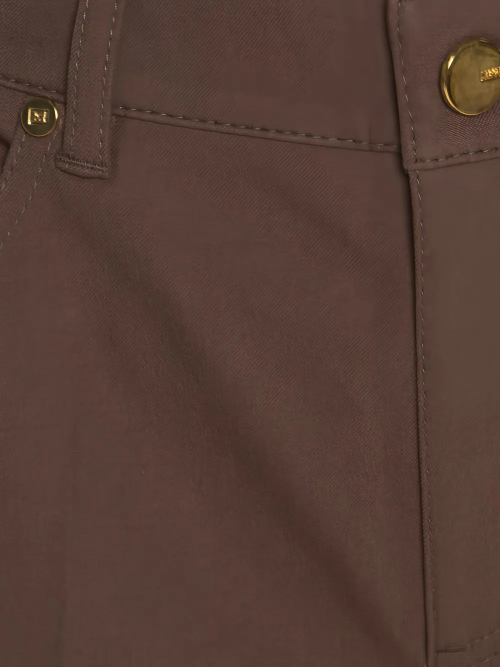  Escada Pre-owned Pantaloni Dritti In Misto Cotone - Marrone 