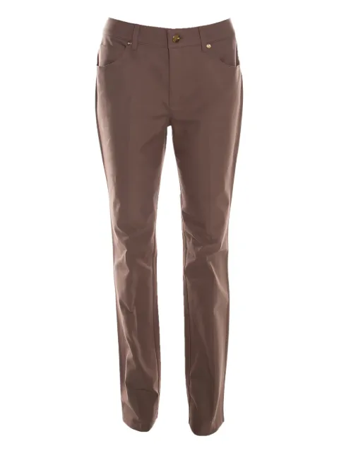 Escada Pre-Owned cotton blend straight-leg trousers