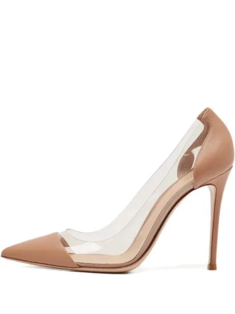 Gianvito Rossi pre-owned 90mm Plexi leather shoes