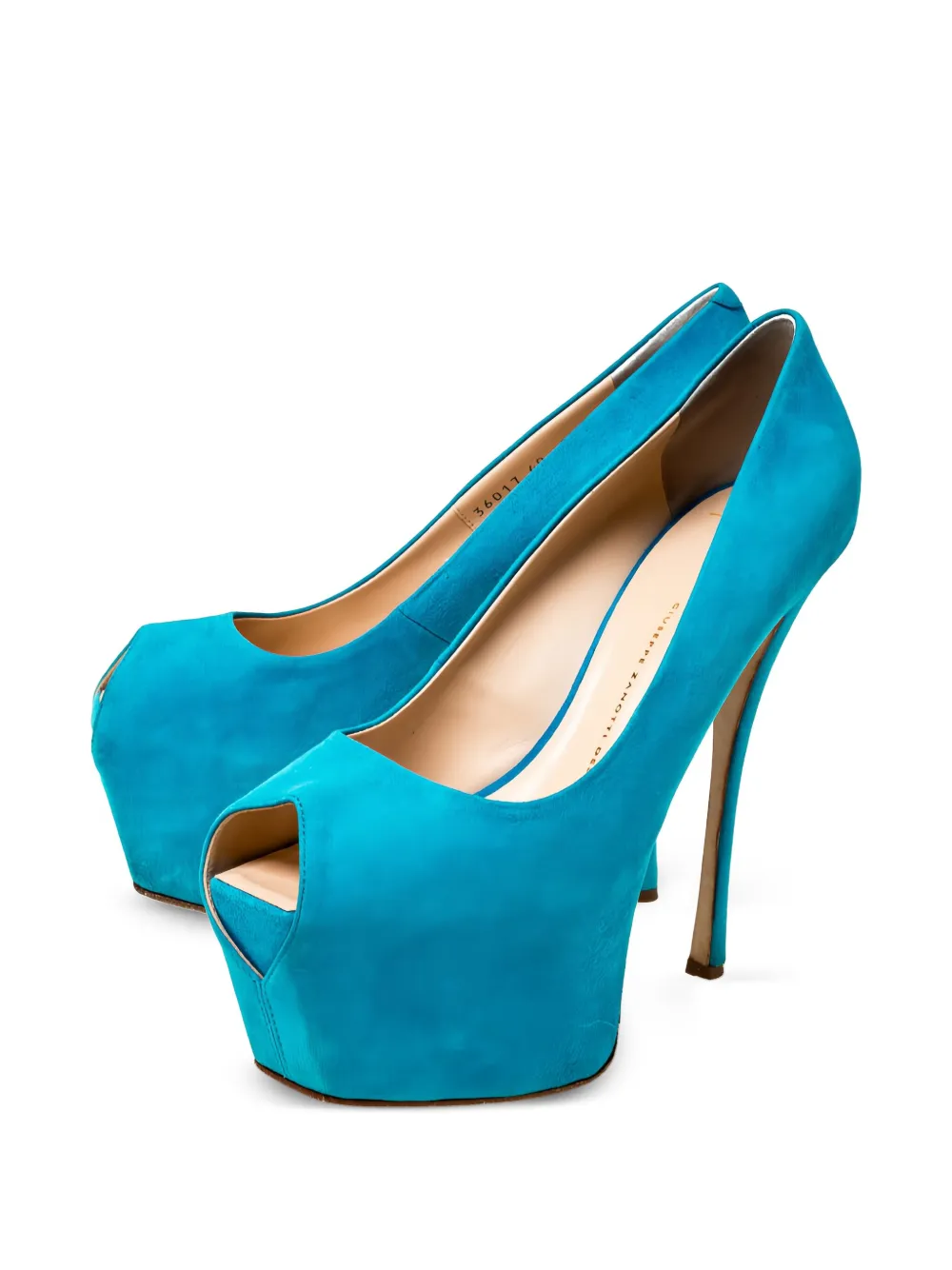 Giuseppe Zanotti Vintage 150 mm Liza pumps met plateauzool - Blauw