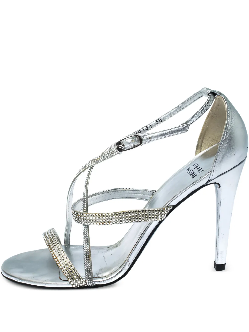 Stuart Weitzman Pre-owned 105mm crystal-embellished sandals | plateado | Image 1