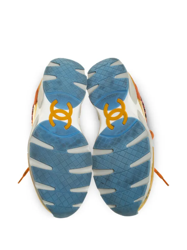 CHANEL Pre-Owned Tweed Sneakers Orange FARFETCH PH