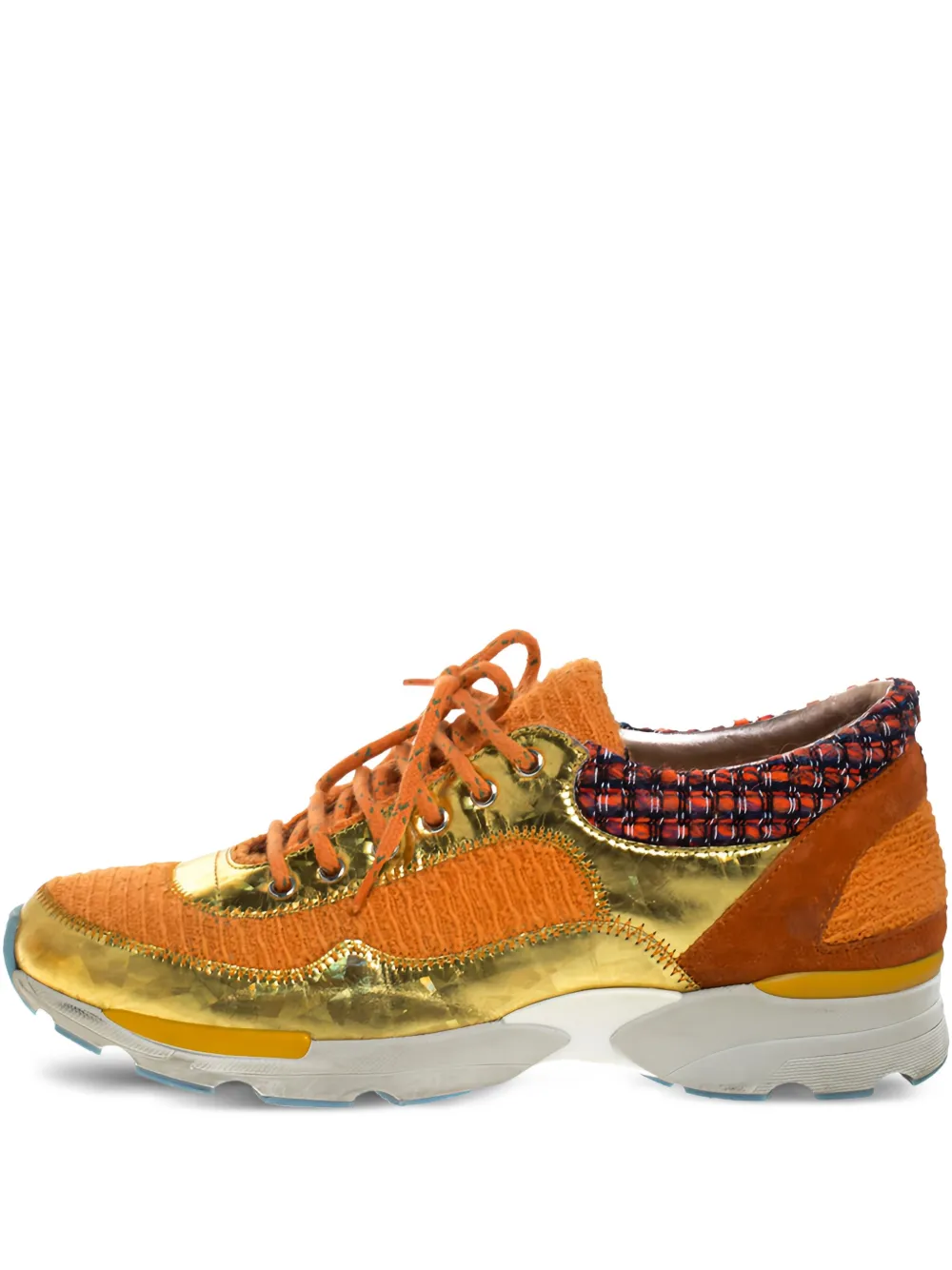 CHANEL Pre-Owned tweed sneakers | Orange | Image 1