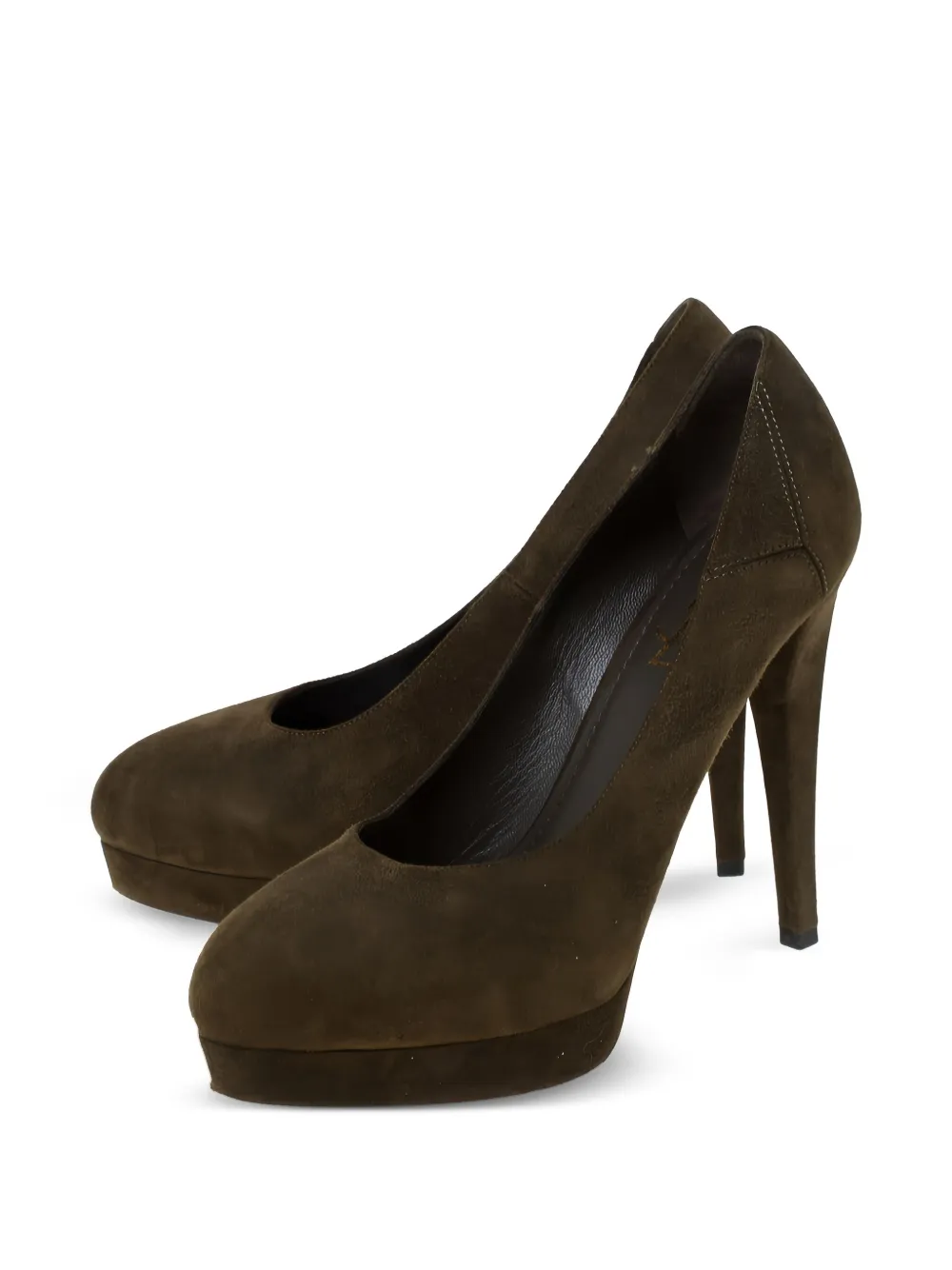 Saint Laurent Pre-Owned 125 mm leren pumps - Groen