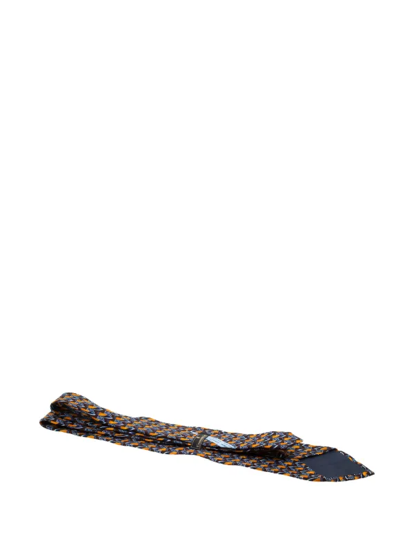 Ermenegildo Zegna Vintage パターンジャカード シルクネクタイ