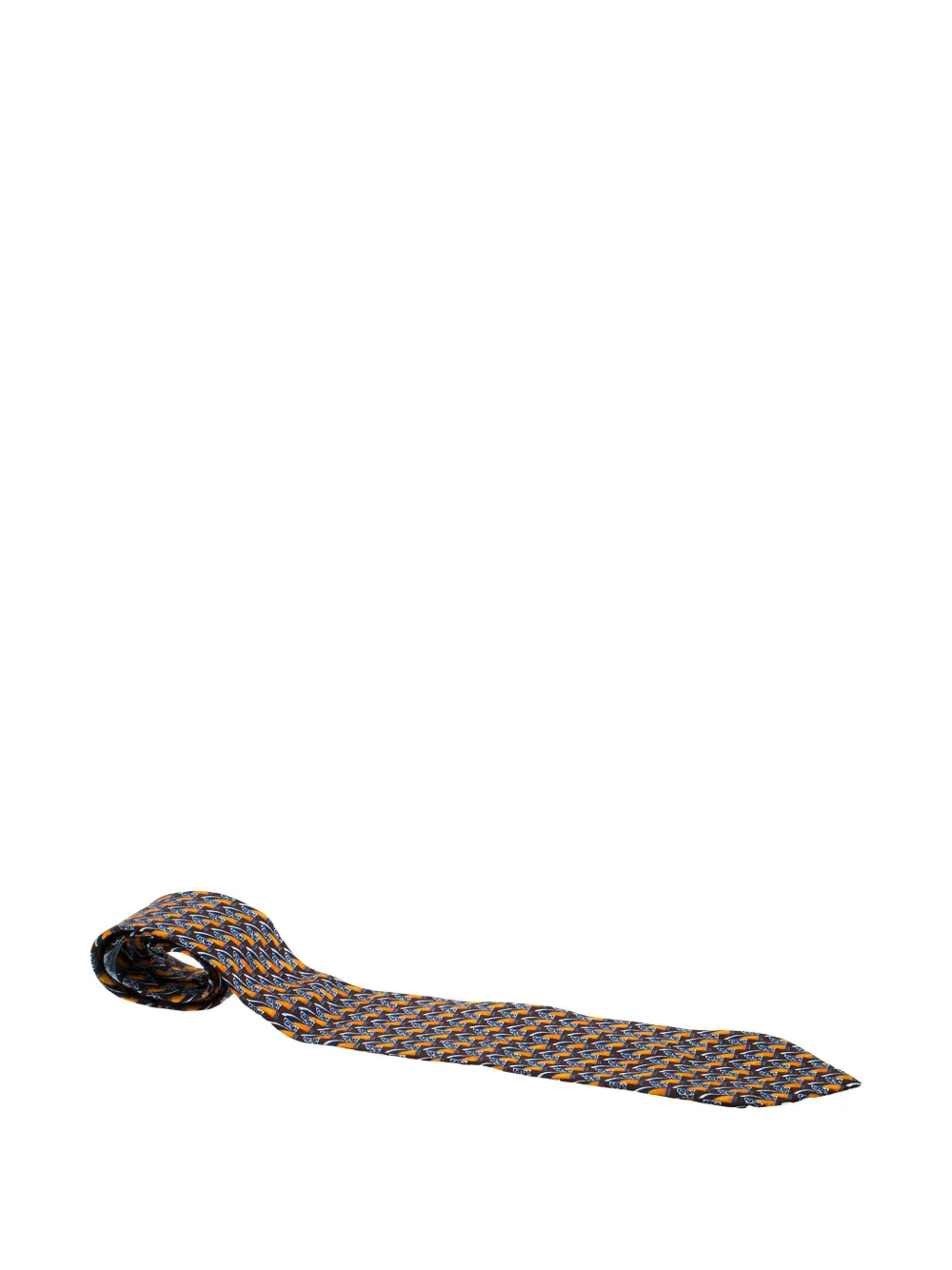 patterned-jacquard silk tie