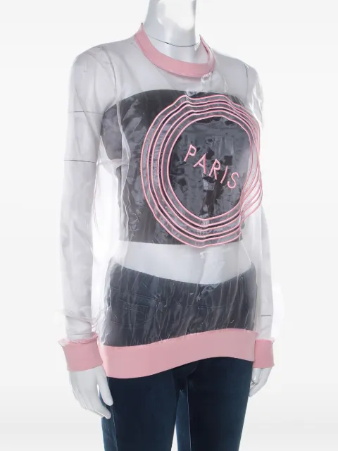 Kenzo Pre-Owned Semi-transparentes Paris Top
