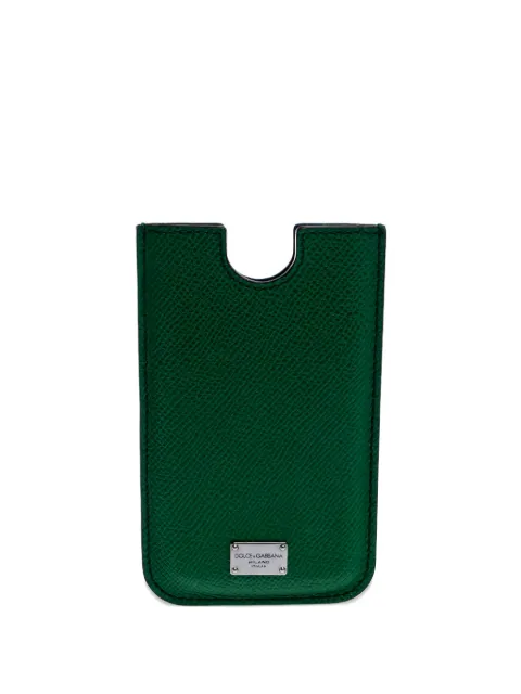 Dolce & Gabbana Pre-Owned 텍스처 레더 휴대폰 케이스