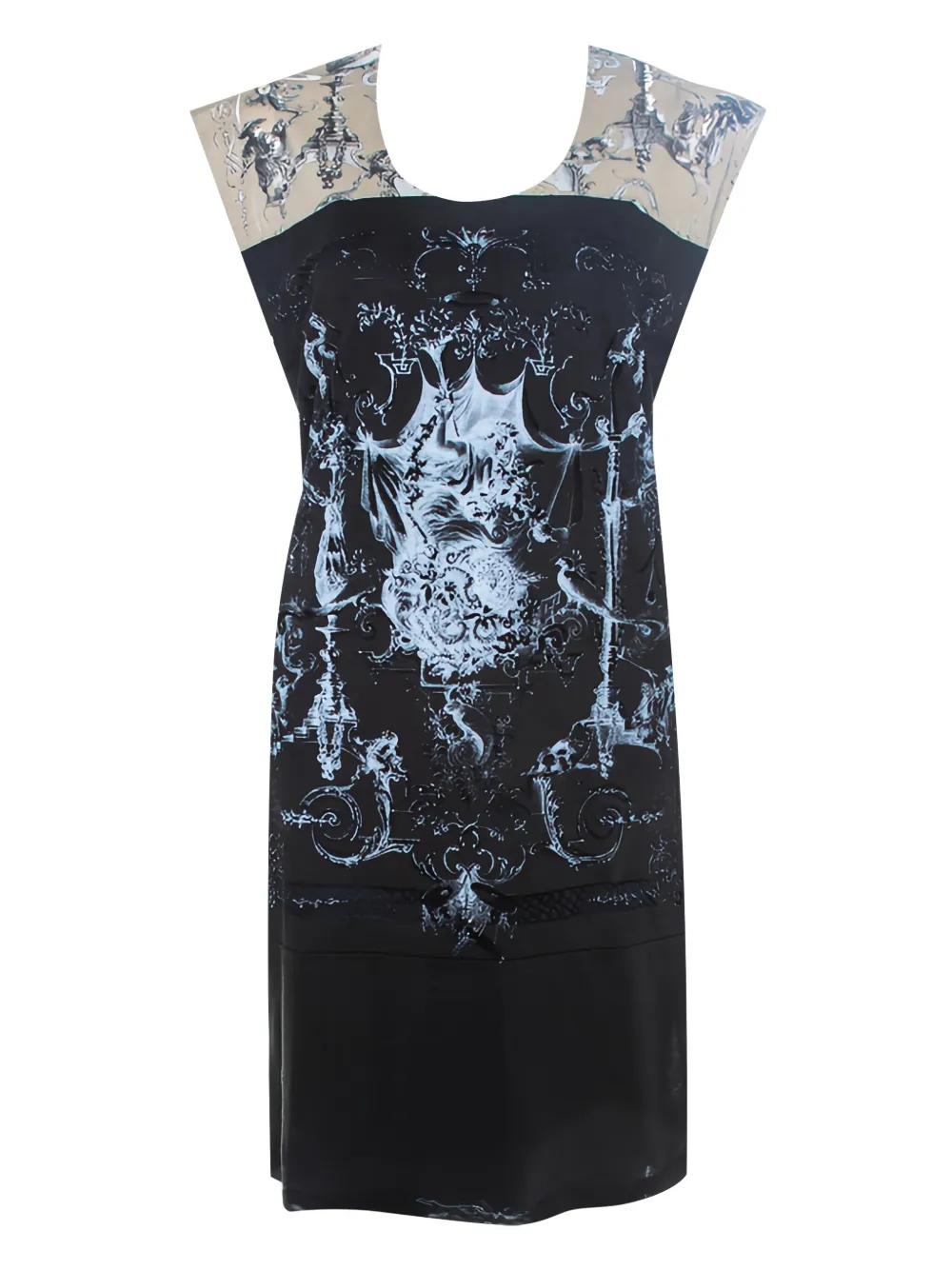 Baroque-print sleeveless top