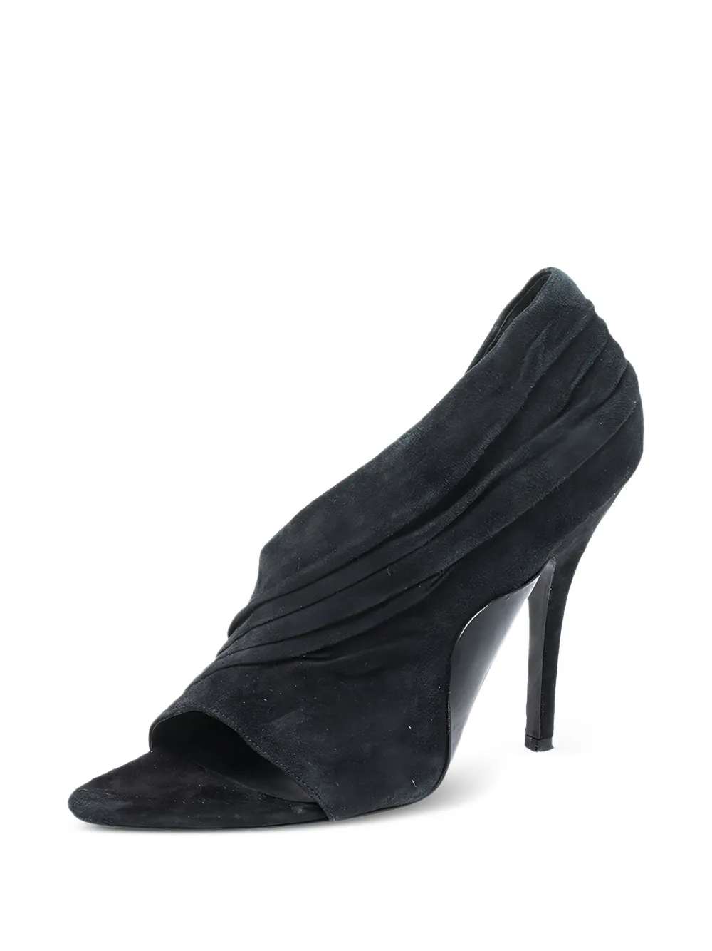 Pre-Owned Alexander Wang Gedrapeerde suède sandalen - Zwart