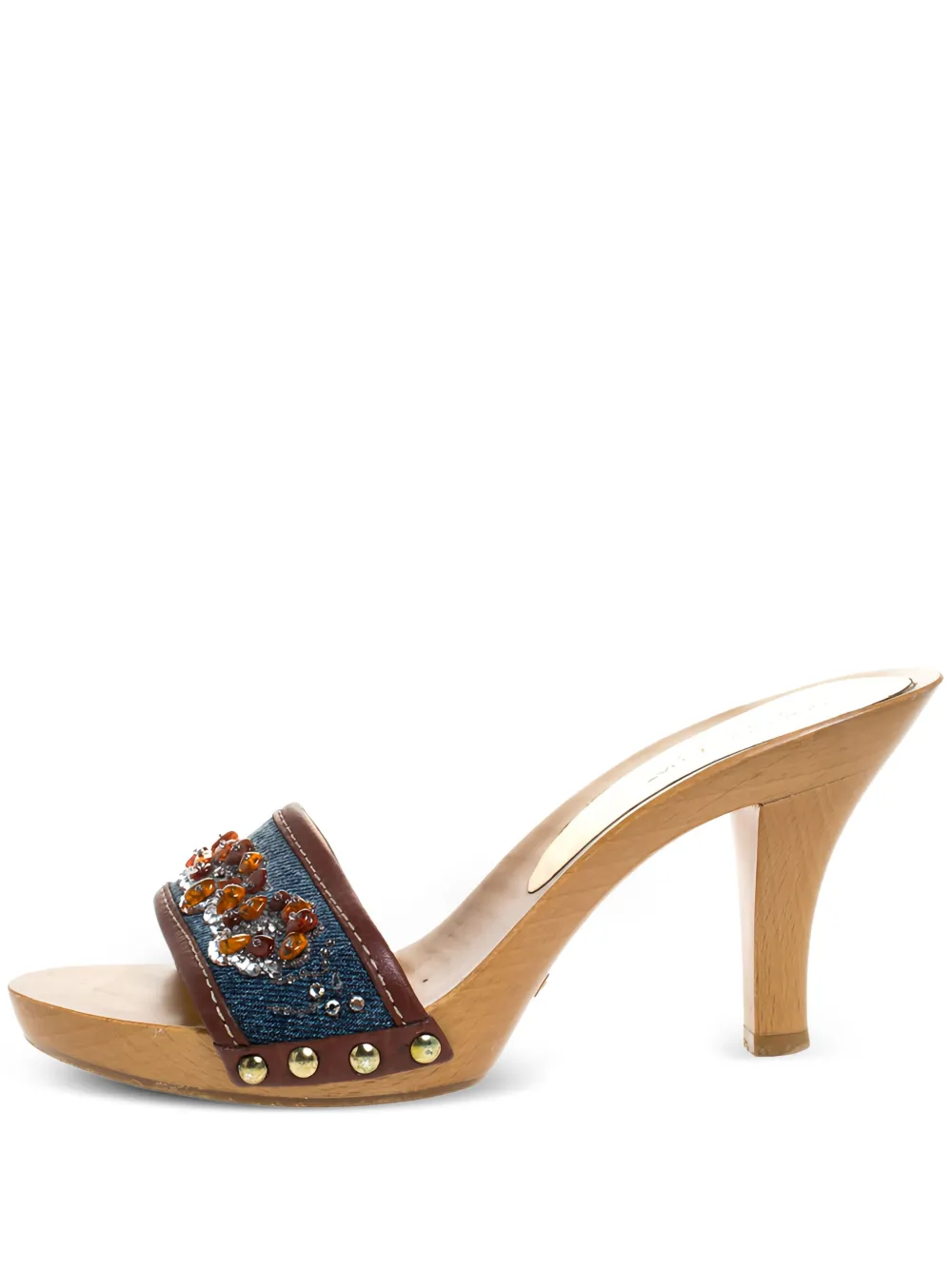 Dolce & Gabbana Pre-Owned bead-embellished sandals | Blue | Image 1