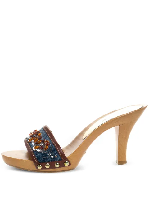 Dolce & Gabbana Pre-Owned صندل تطريز بالخرز
