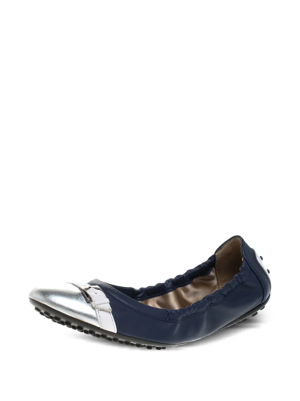 Tod's Vintage metallic effect-toe ballet flats | Image 2