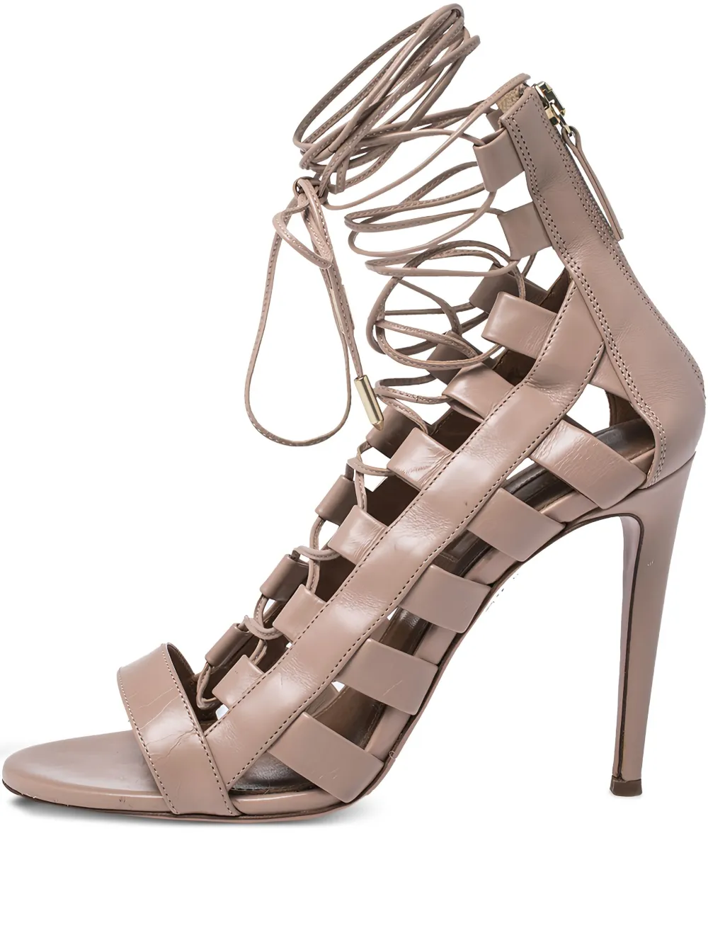 Aquazzura pre-owned 105mm strappy sandals | Neutrals | Image 1