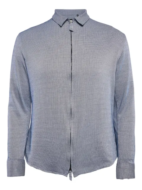 Giorgio Armani Pre-Owned houndstooth-pattern shirt