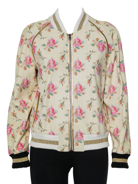 Gucci Pre-Owned جاكيت بومبر بطبعة زهور