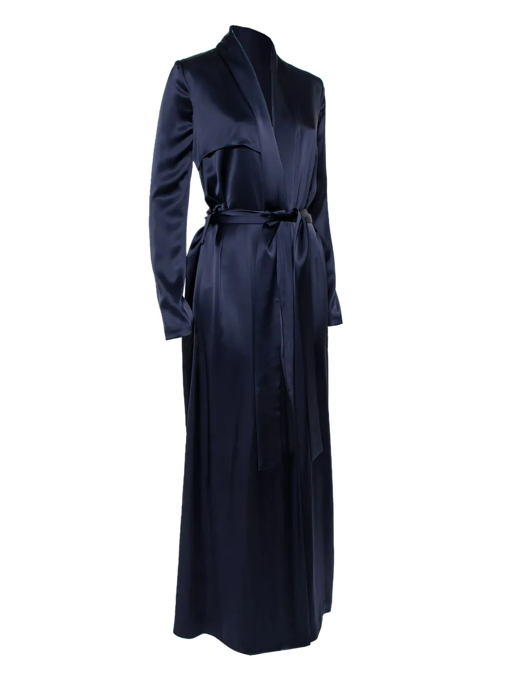 Galvan pre-owned satin belted coat | Image 2