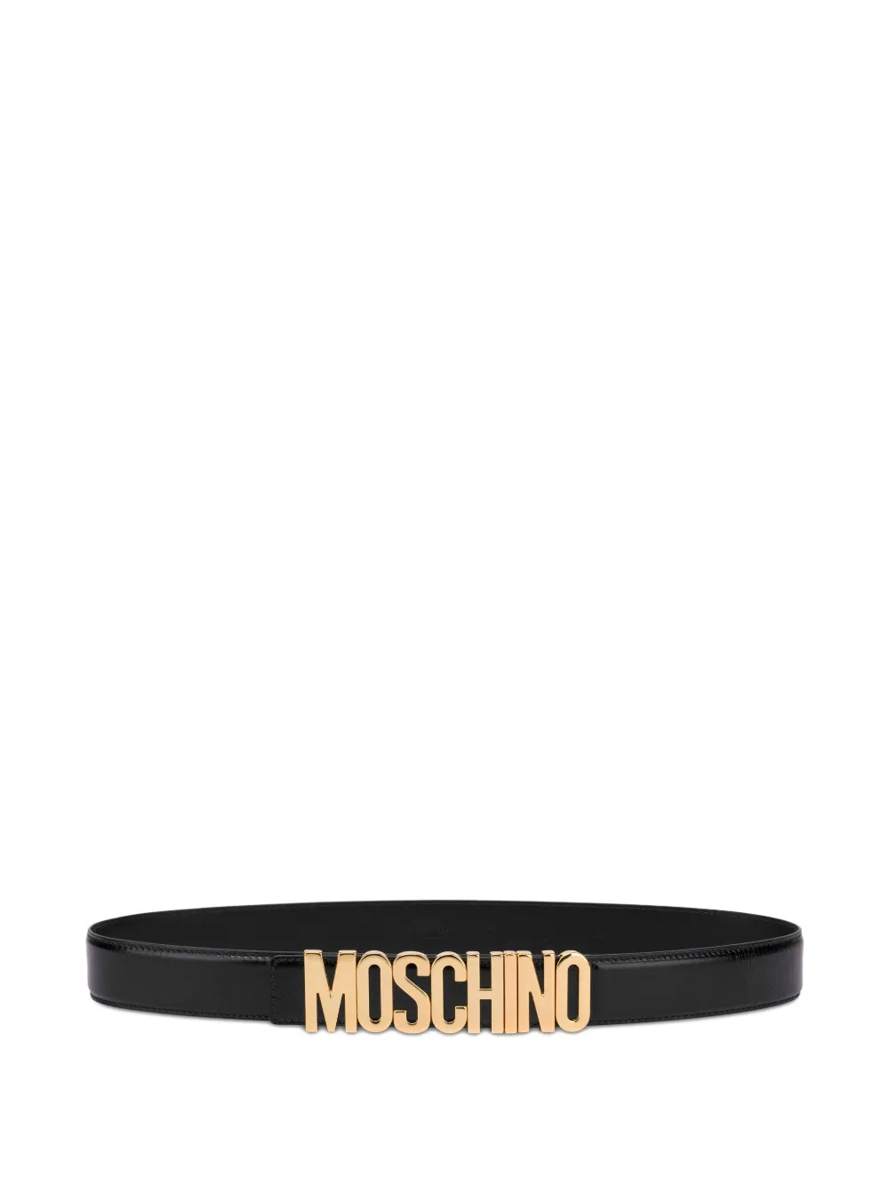 Moschino Riem met logogesp Zwart