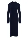 alice + olivia high-neck long-sleeve dress - Blue