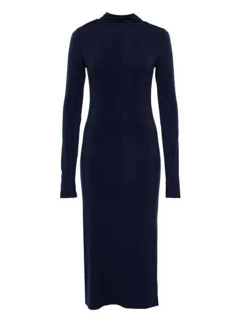 alice + olivia high-neck long-sleeve dress