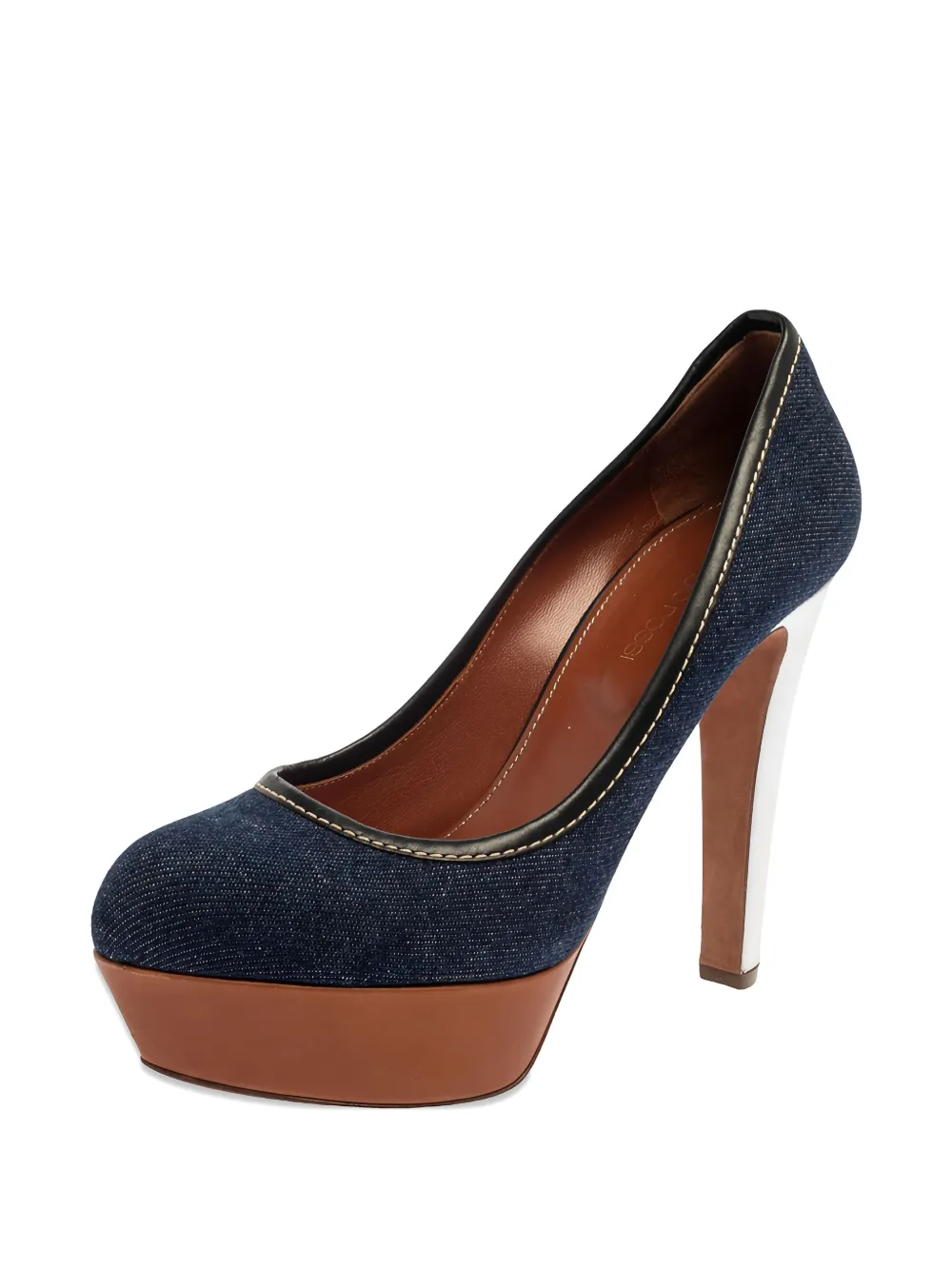 Sergio Rossi Vintage pre-owned 125mm denim pumps | Image 2