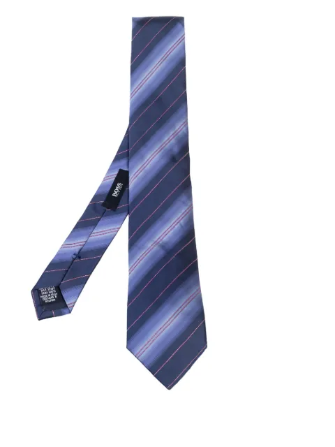 BOSS corbata de archivo con motivo de rayas