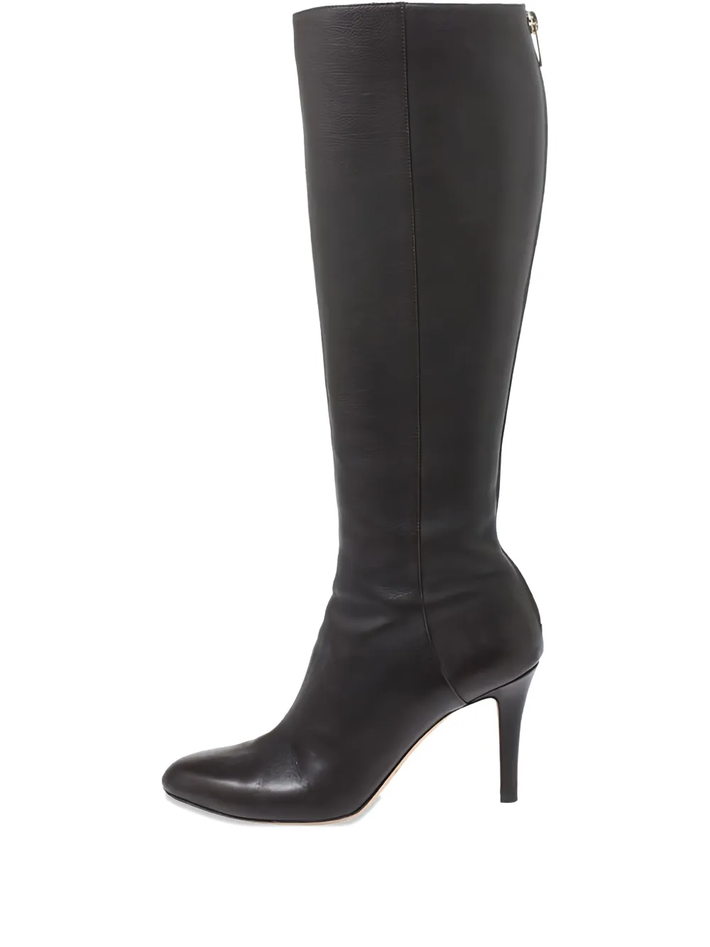 Jimmy Choo Pre-Owned 85mm leather zip-up boots | Brown | Image 1