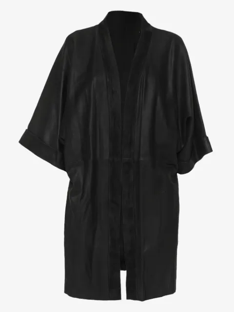IRO manteau pre-owned x Anja Rubik en cuir