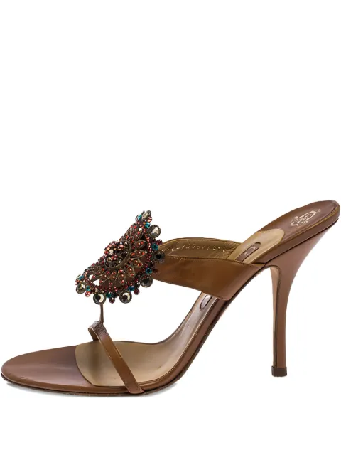 Gina 110mm bead-embellishment heeled sandals