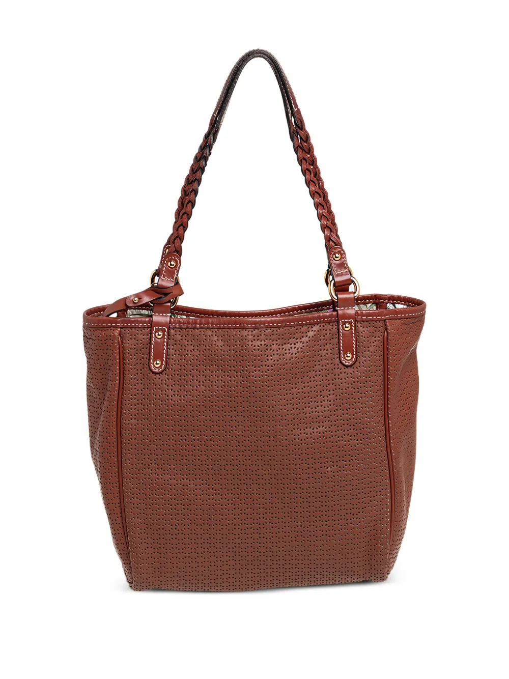 Ferragamo Pre-Owned perforated leather tote bag | Image 2
