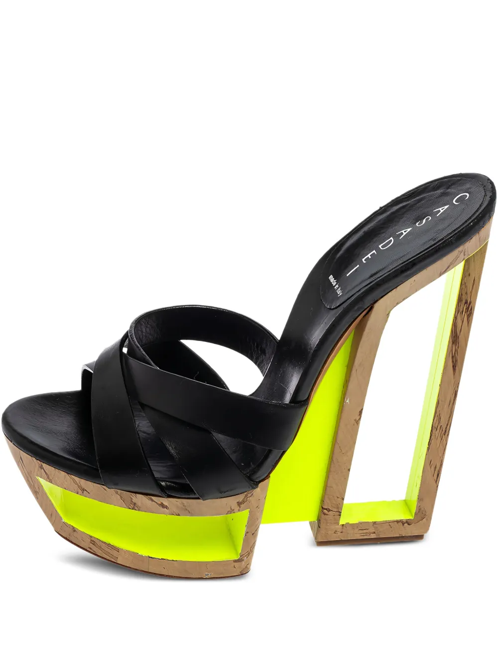 Casadei Vintage pre-owned 130mm cross-strap platform sandals | Black | Image 1