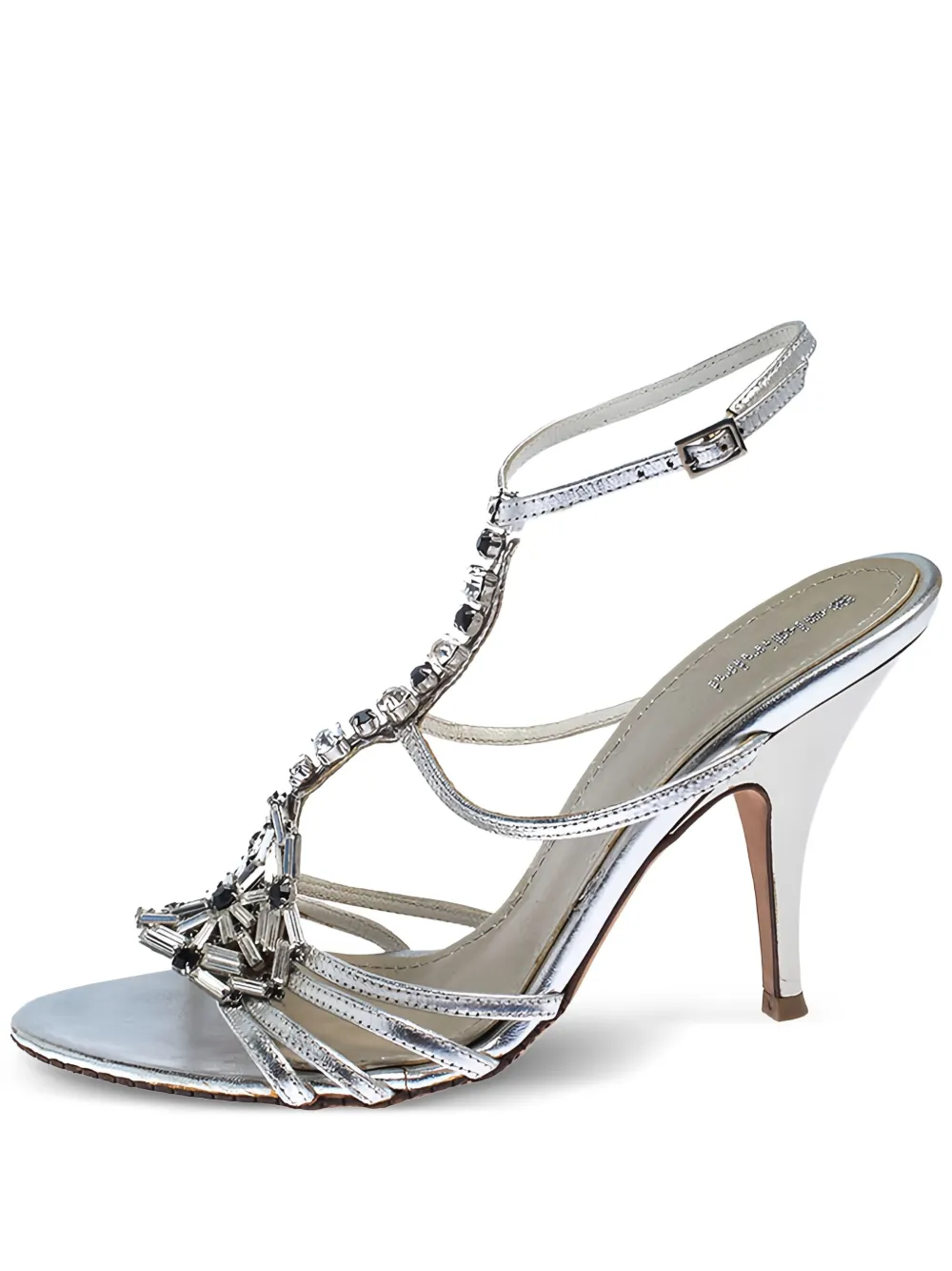 pre-owned 100mm crystal-strap sandals