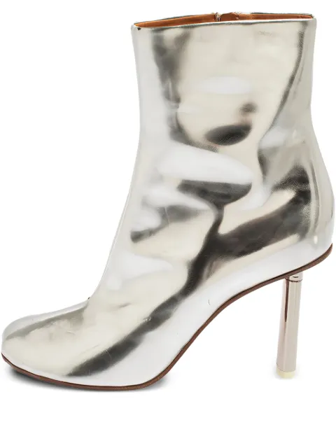 VETEMENTS 85mm metallic leather ankle boots