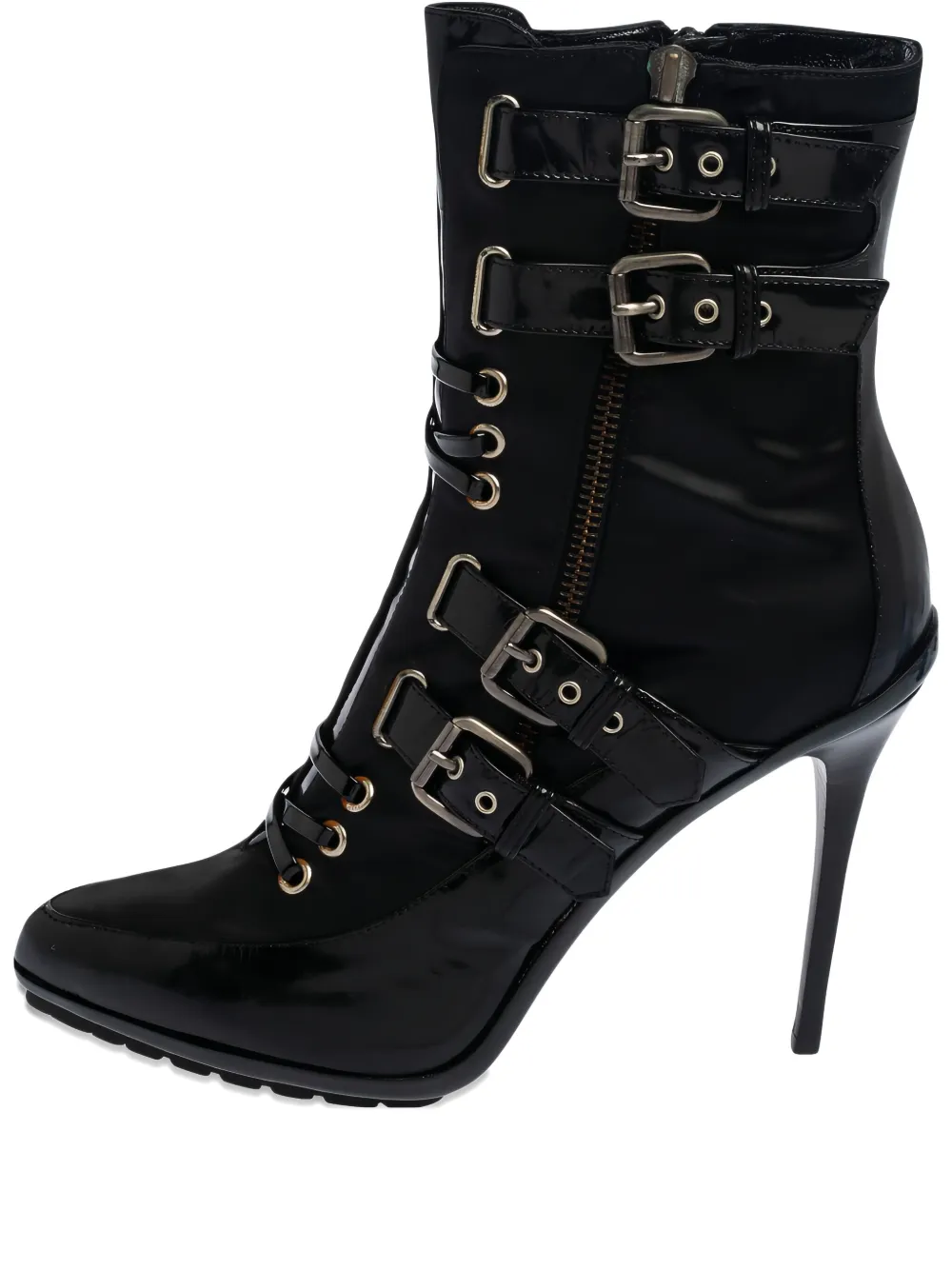 Le Silla Pre-owned 135mm leather buckles boots | negro | Image 1