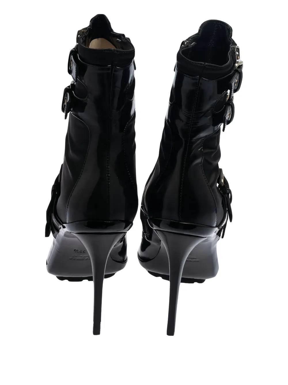 Pre-owned Le Silla 135mm Leather Buckles Boots