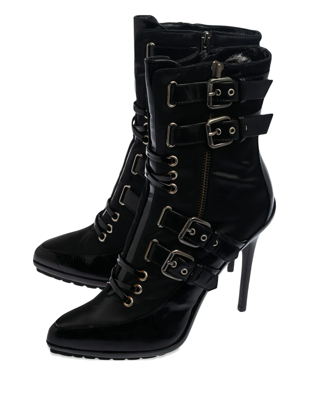 Pre-owned Le Silla 135mm Leather Buckles Boots