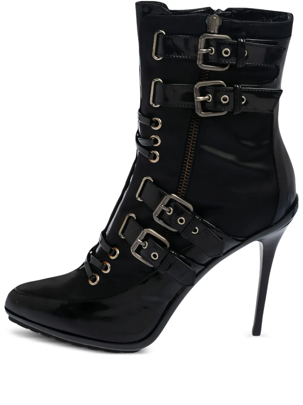 Le Silla Pre-owned 135mm leather buckles boots | Black | Image 1