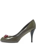 Louis Vuitton Pre-Owned peep-toe patent pumps - Grey