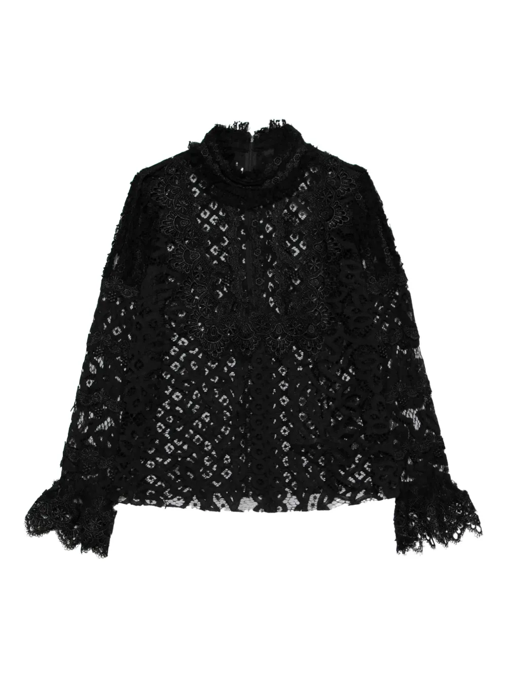 Anna Sui Vintage プレオウンド レース ブラウス - ブラック Anna Sui Vintage プレオウンド レース ブラウス - ブラック